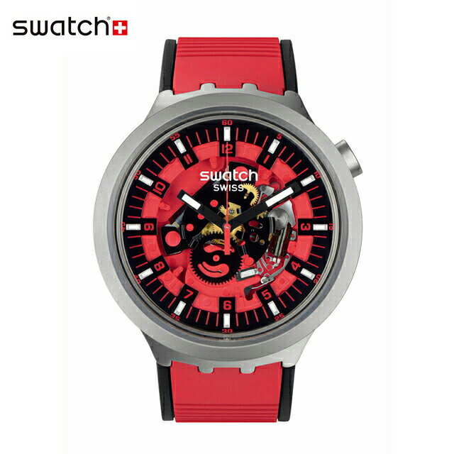 【公式ストア】Swatch スウォッチ RED JUICY レッド・ジューシー SB07S110Originals(オリジナルズ) BIG BOLD IRONY(ビッグ・ボールド・アイロニー) 【送料無料】(素材)ベルト：ゴムメンズ レディース 腕時計 人気 定番 プレゼント
