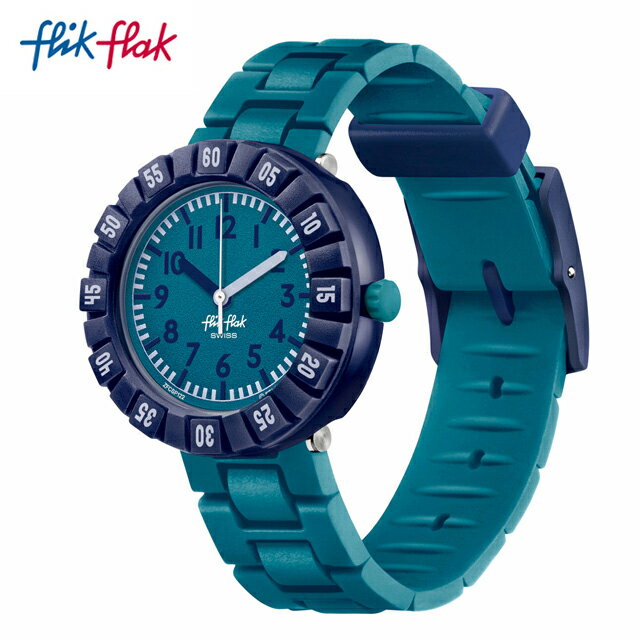 楽天スウォッチ公式オンラインストア【公式ストア】Flik Flak フリックフラック LEVEL TEAL レベルティール FCSP122Swatch（スウォッチ） Power Time（パワー・タイム） 【送料無料】（素材）ベルト：シリコン ケース：バイオ由来プラスチックキッズ ボーイズ ガールズ 腕時計 人気 定番 プレゼント