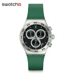 【公式ストア】Swatch スウォッチ CARBONIC GREEN カーボニックグリーン YVS525Originals(オリジナルズ) New Irony Chrono(ニュー・アイロニー・クロノ) 【送料無料】(素材)ベルト：ゴムメンズ レディース 腕時計 人気 定番 プレゼント