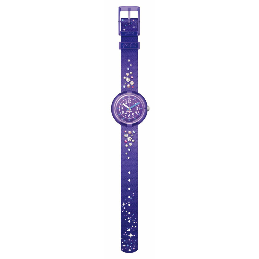 【公式】Flik Flak フリックフラック STARGAZING スターゲージング FPNP139 Swatch(スウォッチ) キッズ 腕時計 女の子 かわいい パープル アナログ クオーツ 3気圧防水