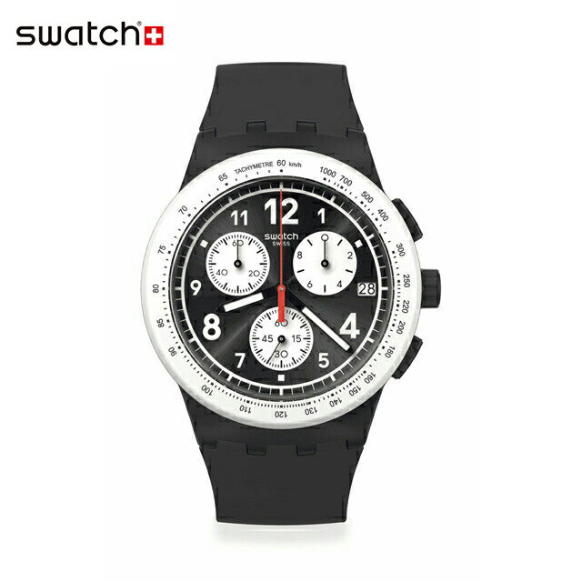 公式ストア Swatch スウォッチ NOTHING BASIC ABOUT BLACK ナッシング・ベーシック・アバウト・ブラック SUSB420Originals オリジナルズ New Chrono Plastic ニュー・クロノ・プラスチック  メ…