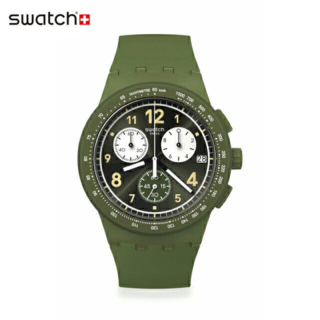 スウォッチ 腕時計（メンズ） 【公式ストア】Swatch スウォッチ NOTHING BASIC ABOUT GREEN ナッシング・ベーシック・アバウト・グリーン SUSG406Originals(オリジナルズ) New Chrono Plastic(ニュー・クロノ・プラスチック) 【送料無料】メンズ レディース 腕時計 人気 定番 プレゼント