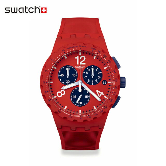 スウォッチ 腕時計（メンズ） 【公式ストア】Swatch スウォッチ PRIMARILY RED プライマリー・レッド SUSR407Originals(オリジナルズ) New Chrono Plastic(ニュー・クロノ・プラスティック) 【送料無料】(素材)ベルト：シリコンメンズ レディース 腕時計 人気 定番 プレゼント