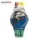 スウォッチ 腕時計（メンズ） 【公式ストア】Swatch スウォッチ LEGER'S TWO WOMEN HOLDING FLOWERS レジェズ・トゥー・ウーマン・ホールディング・フラワーズ SUOZ363Originals(オリジナルズ) New Gent(ニュージェント) 【送料無料】メンズ レディース 腕時計 人気 定番 プレゼント