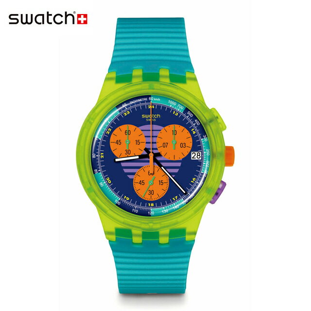 スウォッチ 腕時計（メンズ） 【公式ストア】Swatch スウォッチ SWATCH NEON WAVE スウォッチ・ネオン・ウェーブ SUSJ404Originals(オリジナルズ) New Chrono Plastic(ニュー・クロノ・プラスティック) 【送料無料】(素材)ベルト：シリコンメンズ レディース 腕時計 人気 定番 プレゼント