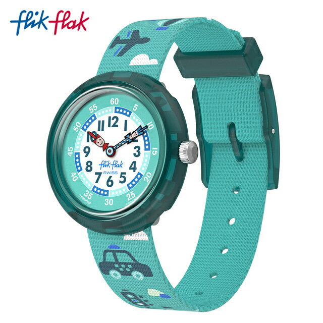 【公式】Flik Flak フリックフラック TIME TO MOVE タイム トゥ ムーブ FBNP228 Swatch(スウォッチ) キッズ 腕時計 男の子 グリーン アナログ クオーツ 3気圧防水