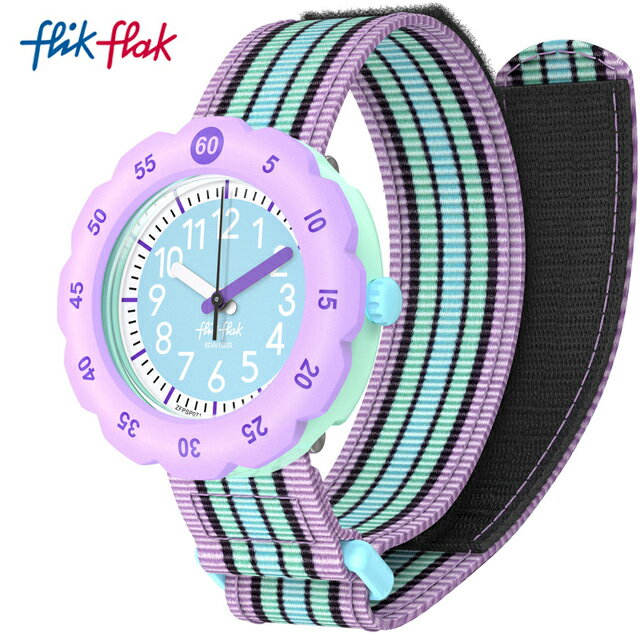 【公式】Flik Flak フリックフラック LOOP IN PASTEL ループ イン パステル FPSP071 Swatch(スウォッチ) キッズ 腕時計 女の子 かわいい グリーン アナログ クオーツ 3気圧防水