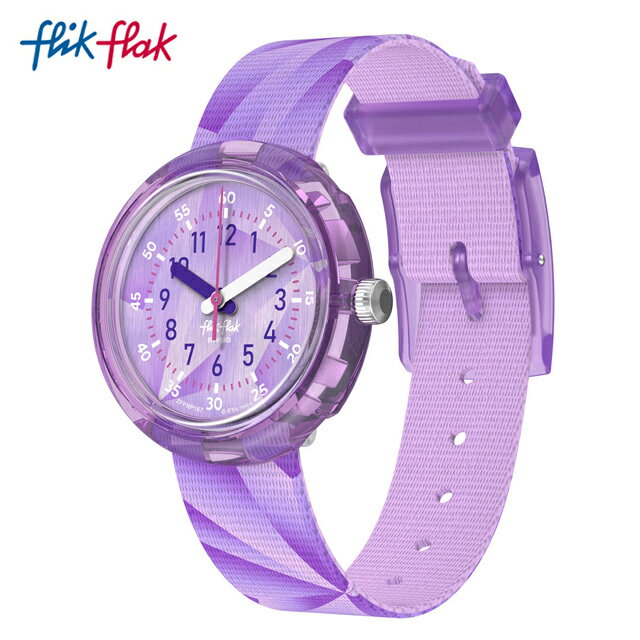 【公式】Flik Flak フリックフラック PURPLE PRISM パープル プリズム FPNP167 Swatch(スウォッチ) キッズ 腕時計 女の子 かわいい パープル アナログ クオーツ 3気圧防水