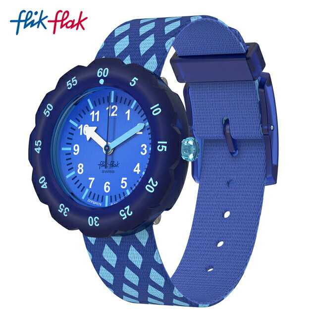 【お買い物マラソン期間はP10倍!】【公式】Flik Flak フリックフラック CRISS-CROSS クリス クロス FPSP076 Swatch(スウォッチ) キッズ 腕時計 男の子 ブルー アナログ クオーツ 3気圧防水