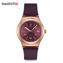 【公式】Swatch スウォッチ BURGUNDY STORY バーガンディ ストーリー YIG401 メンズ レディース 腕時計 自動巻き アナログ 3気圧防水 パープル 大きめ スイスブランド おしゃれ ギフト プレゼント