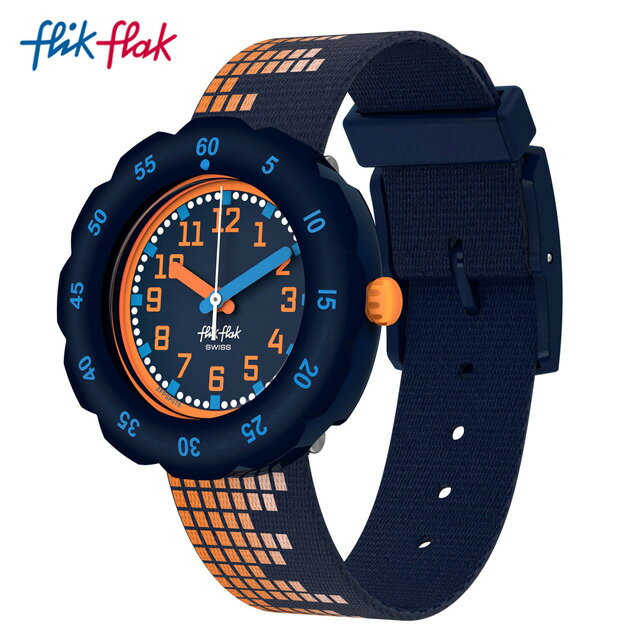 【ブラックフライデー期間はP10倍！】【公式】Flik Flak フリックフラック SOUNDSCAPE サウンドスケープ FPSP078 Swatch(スウォッチ) キッズ 腕時計 男の子 ブルー アナログ クオーツ 3気圧防水(2)