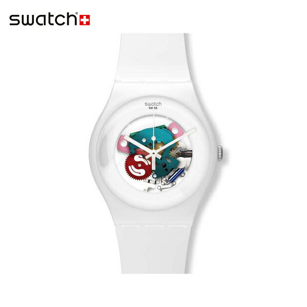 スウォッチ 腕時計（メンズ） 【公式ストア】Swatch スウォッチ WHITE LACQUERED ホワイト・ラッカード SUOW100Originals (オリジナルズ) New Gent (ニュージェント) 【送料無料】メンズ 腕時計 人気 定番