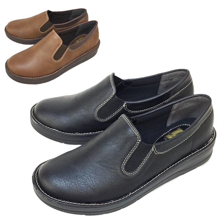 レディース靴 ウィルソンリー 5851 スリッポン カジュアルシューズ コンフォートシューズ 幅広 ブラック　ワイドのサムネイル