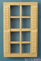 ミニチュア 1/24サイズ 8枠シャッター窓 H5003 HWH5003 ドールハウス用