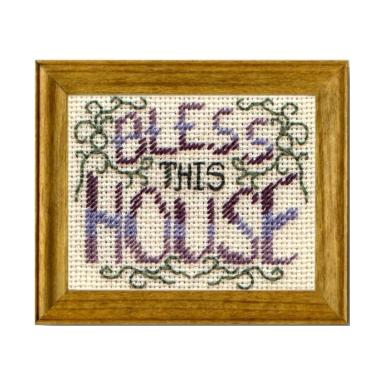 ミニチュア 英国製 ミニチュア ニードルポイント（刺繍）キット Bless this house JGSP04 ミニチュアハウス ドールハウス 用