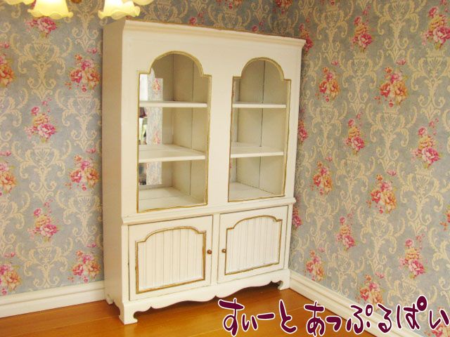 ミニチュア レディアンのお店屋さん ディスプレイシェルフ ホワイトゴールド LA1894GPB ドールハウス用