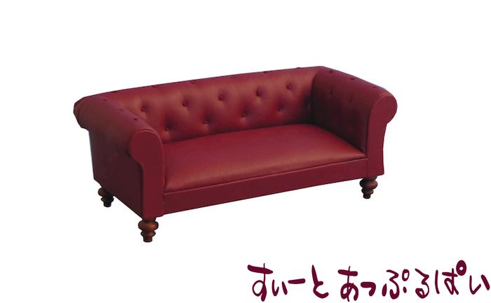 ミニチュア クラシック レッド チェスターフィールド SA9321 ドールハウス用