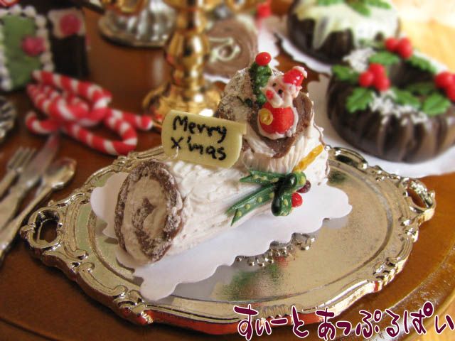 ホールケーキ　ホワイトクリスマスのブッシュドノエル　SMWLC001