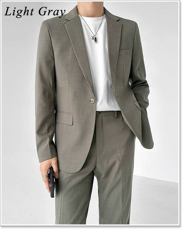 スーツ メンズ セットアップ シングル カジュアル ビジネス パーティー 1つボタン 結婚式 春 夏 秋 冬 おしゃれ オールシーズン 大きいサイズも充実【Men’s セットアップ特集】バナーから↓