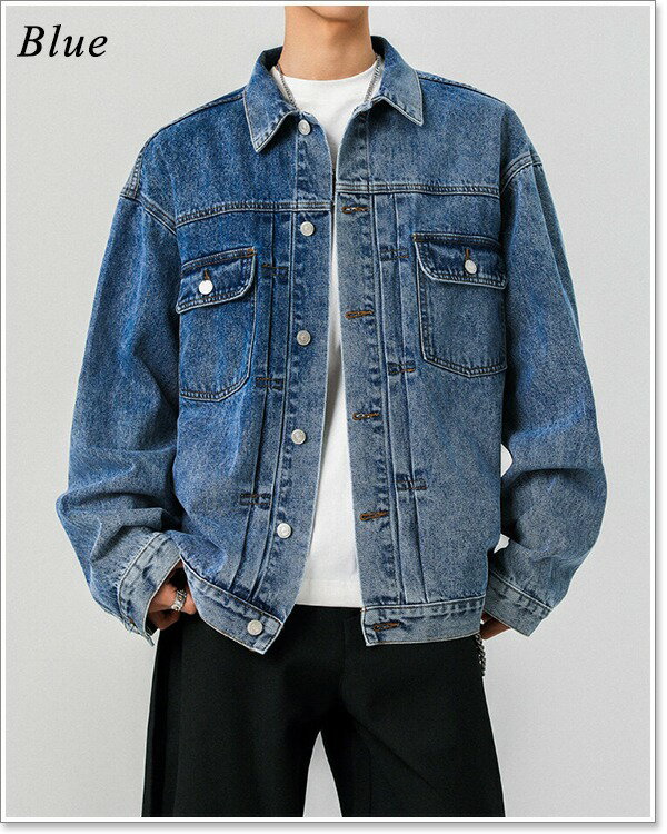 デニムジャケット メンズ ジージャン 春 秋 冬 Gジャン ジャンパー ブルゾン 大きいサイズも充実【Men’s デニムジャケット特集】バナーから↓