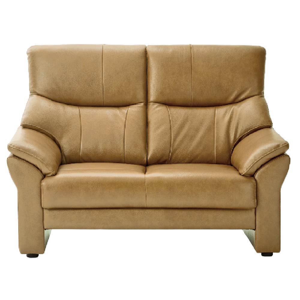 【送料無料/最大2,000円クーポン配布中】 サイモン2 二人掛けソファ ベージュ 革張り【お取り寄せ品】