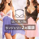 ランジェリー セクシーランジェリー 大きいサイズ プラスサイズ LL 3L 5L 福袋 2点 透け透け 超過激 勝負下着 ベビードール ガーターベルト ブラセットTバック ショーツ セクシー 股割れ 紐パン 下着 レディース 穴あき シースルー 40代 股割れ ll 3l 5l 2