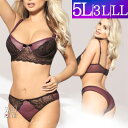 ランジェリー 大きいサイズ セクシーランジェリー 勝負下着 LL 3L 5L 超過激 プレゼント ブラ ショーツ パープル ブラック 透け透け 穴あき 股割れ セット Tバック かわいい 大人 セクシ- 勝負下着 エロ 穴あき シースルー ぽっちゃり 80273 40代(4)