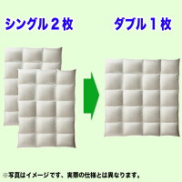 羽毛布団打ち直し(プレミアムダウンウォッシュ)シングル2枚からダブル1枚+保管サービスベーシックコース