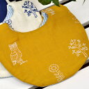 ダブル ガーゼ 「 北欧の森の刺繍ガーゼ 」 生地 かわいい スタイ マスク