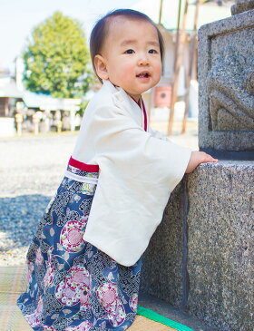 袴 ロンパース 女の子 男の子 春 夏 秋 冬 100日祝い 初節句　オーガニックコットン カバーオール 赤ちゃん ベビー フォーマル ベビー服 ベビー袴 袴ロンパース お食い初め こどもの日 初詣 ひな祭り お宮参り 結婚式 親子リンク コーデ ローズ柄