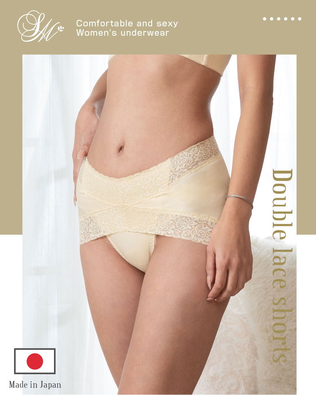 本日終了＼最大P13倍／ ショーツ 日本製 そけい部 開放 Wレース ショーツ 鼠径部 そけい部開放 開放ショーツ ストレッチレース レディース ショーツ インナー 産後 下着 温活 妊活 冷え予防 浮腫み むくみ予防 めぐり改善 コットンショーツ[M便 2/6] 3