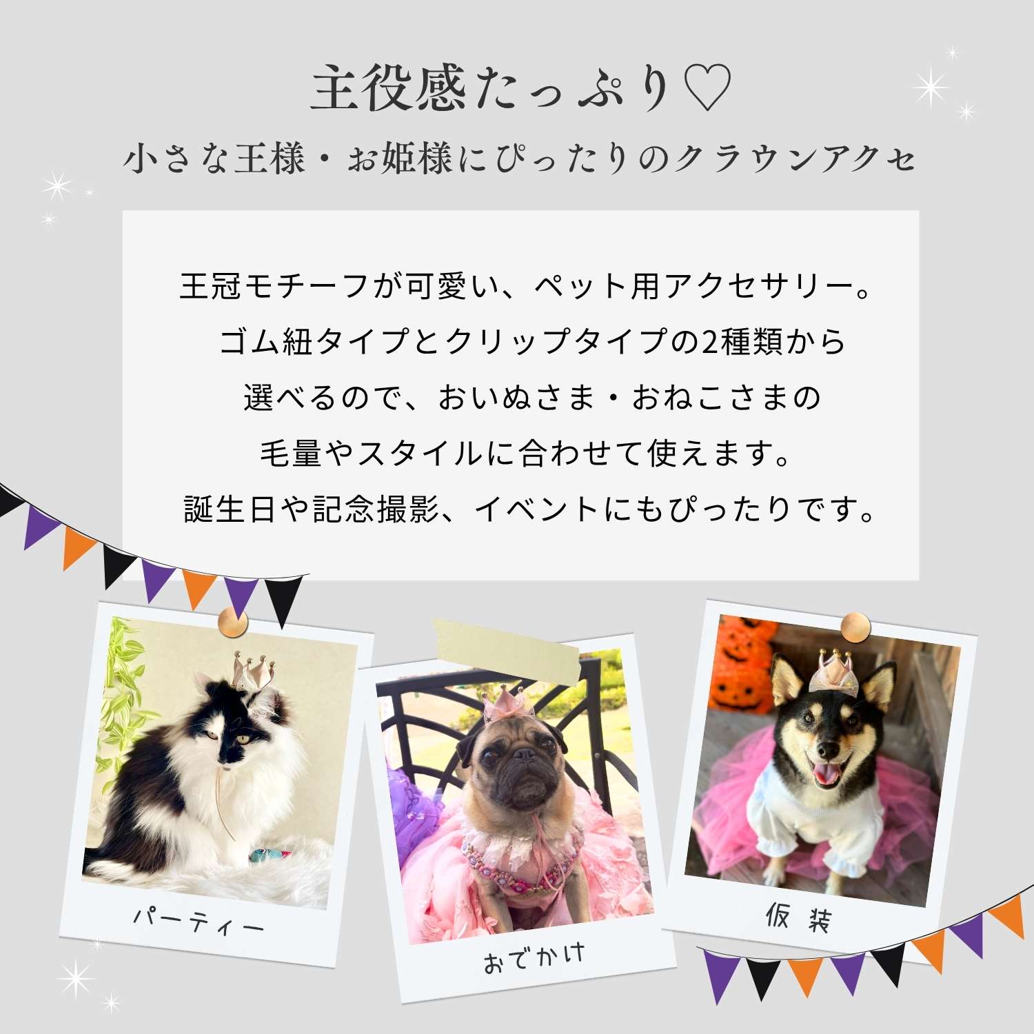 ペットクラウン OINUSAMA ONEKOSAMA【ブランド公式】 ペット 犬 猫 アクセサリー ...