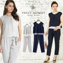 【35％OFF】【あす楽】フレンチスリーブ×テーパード セットアップ《授乳服 マタニティ マタニティウェア オールインワン パンツセット フレンチスリーブ きれいめ ハイカジュアル 通勤 テーパードパンツ マタニティパンツ フォーマル》.