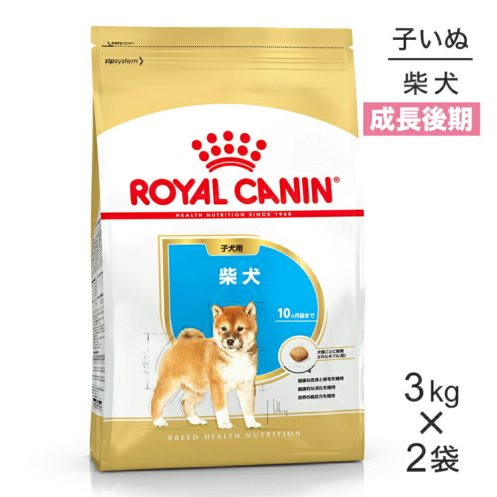 【最大350円オフクーポン■要事前取得】【3kg×2袋】ロイヤルカナン 柴犬 子犬用 (犬 ドッグ) 正規品