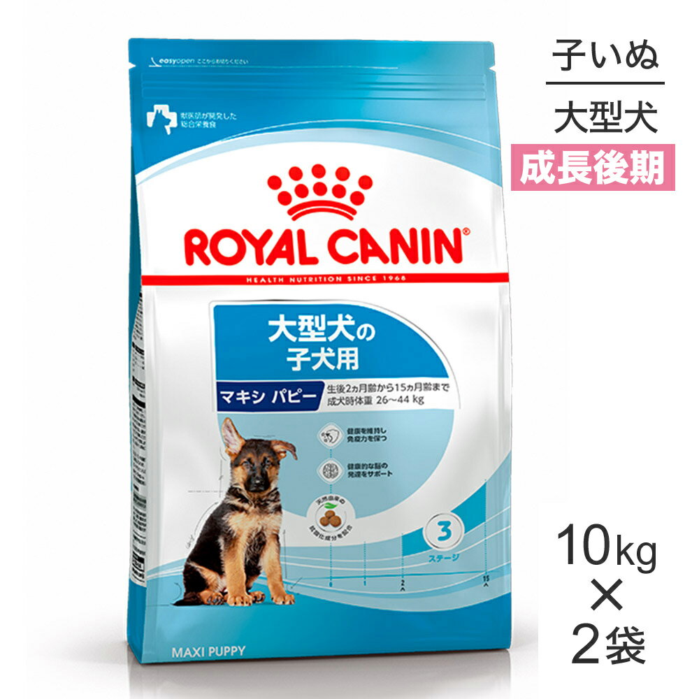 Royal Canin - ■最大ポイント10倍【4/24〜要エントリー】【10kg×2袋】ロイヤルカナン SHN マキシ パピー 大型犬 成長後期の子犬用 生後15ヶ月齢まで (犬・ドッグ)[正規品]