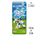 【最大400円オフクーポン■要事前取得】【18枚×2袋】ユニ・チャーム マナーウェア 男の子用 Mサイズ 小型犬〜中型犬用 青チェック・紺チェック おむつ (犬...