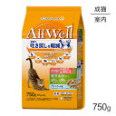 【最大350円オフクーポン■要事前取得】ユニ・チャーム AllWell 室内猫用 贅沢素材入りフィッシュ味天然小魚とささみフリーズドライ入り 750g (375...