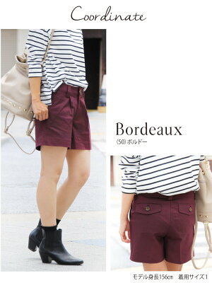 ★楽天ランキング入賞★大人のためのショートパンツ◆きれいめカジュアルストレッチショートパンツショーパン/レディース/カジュアル/ボトムス/ミディアム丈【メール便不可】【7号・9号・11号対応】
