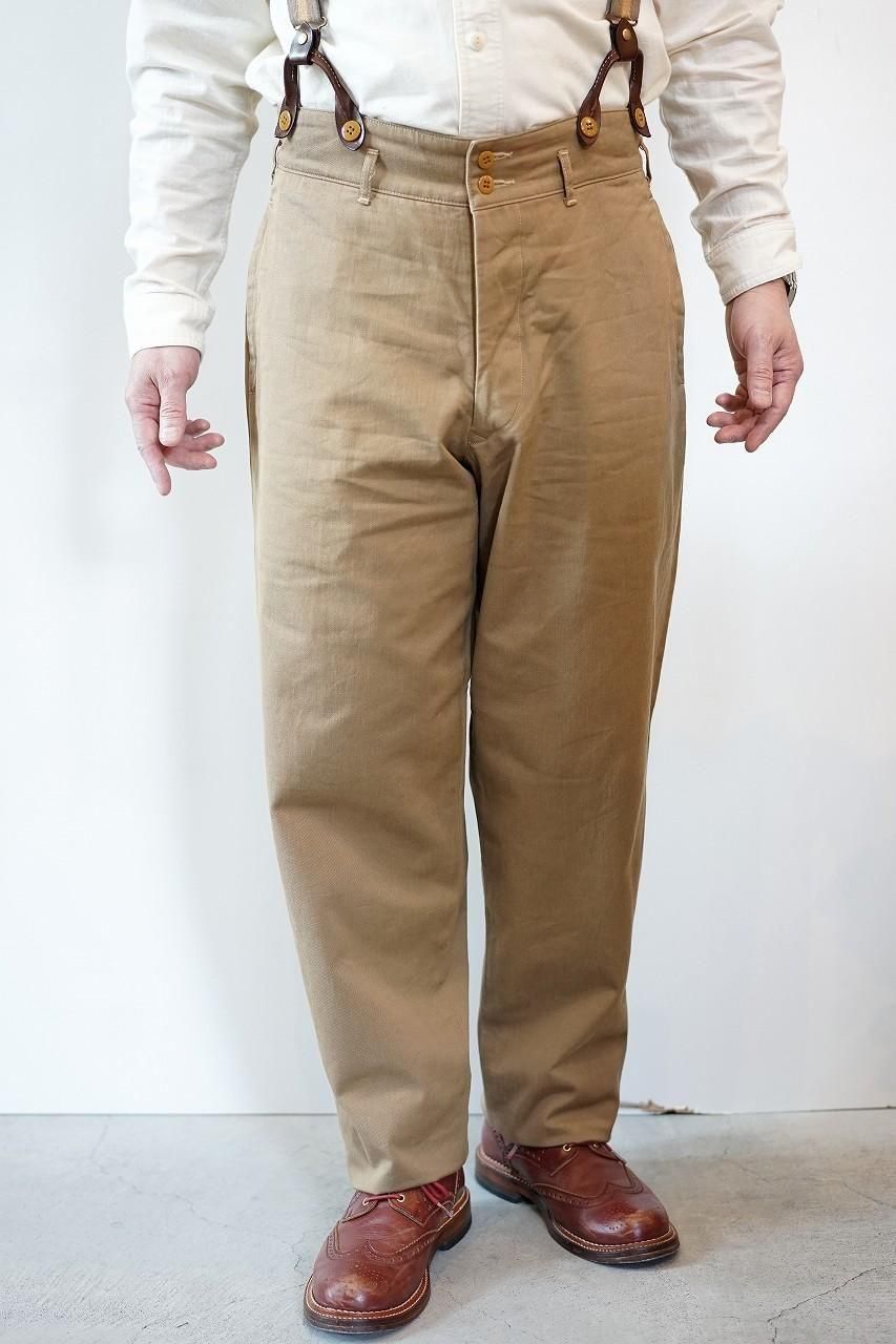 The 2 Monkeys (ザ トゥーモンキーズ) チノクロス ワークパンツ TM01342 Chino Cloth Voyager Pants (チノクロス ボイジャーパンツ) カーキ