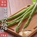 アスパラガス 北海道 富良野産 生で食べれる グリーンアスパラ 1kg SからLサイズ混合 送料無料 別途送料が発生する地域あり 2025年ご予約販売
