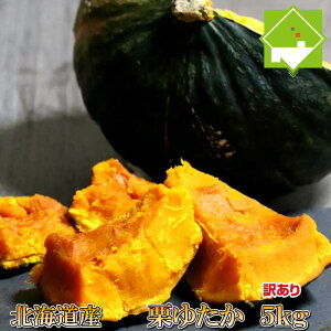 かぼちゃ 北海道富良野産 栗ゆたか 訳あり 5kg 送料無料 別途送料が発生する地域あり