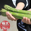 アスパラガス ハウス栽培　北海道富良野産　グリーンアスパラ　極太　2Lサイズ　2kg【送料無料】