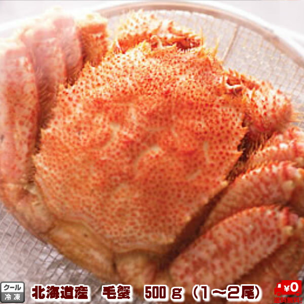 北海道産 毛蟹 500g(1〜2尾) 送料無料