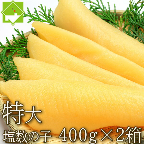 数の子 数の子 かずのこ 送料無料 特大 塩数の子　800g （400g×2箱） お歳暮 ギフト対応可能