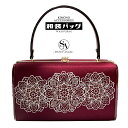【3,980円以上で送料無料】振袖小物 バッグ【レース刺繍スクエアバッグ】赤 レッド 【AB8】振袖バック 成人式 パーティー 和装 着物 小物 四角 可愛い