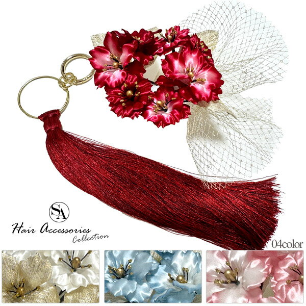 4カラー日本製髪飾りヘアアクセサリ...