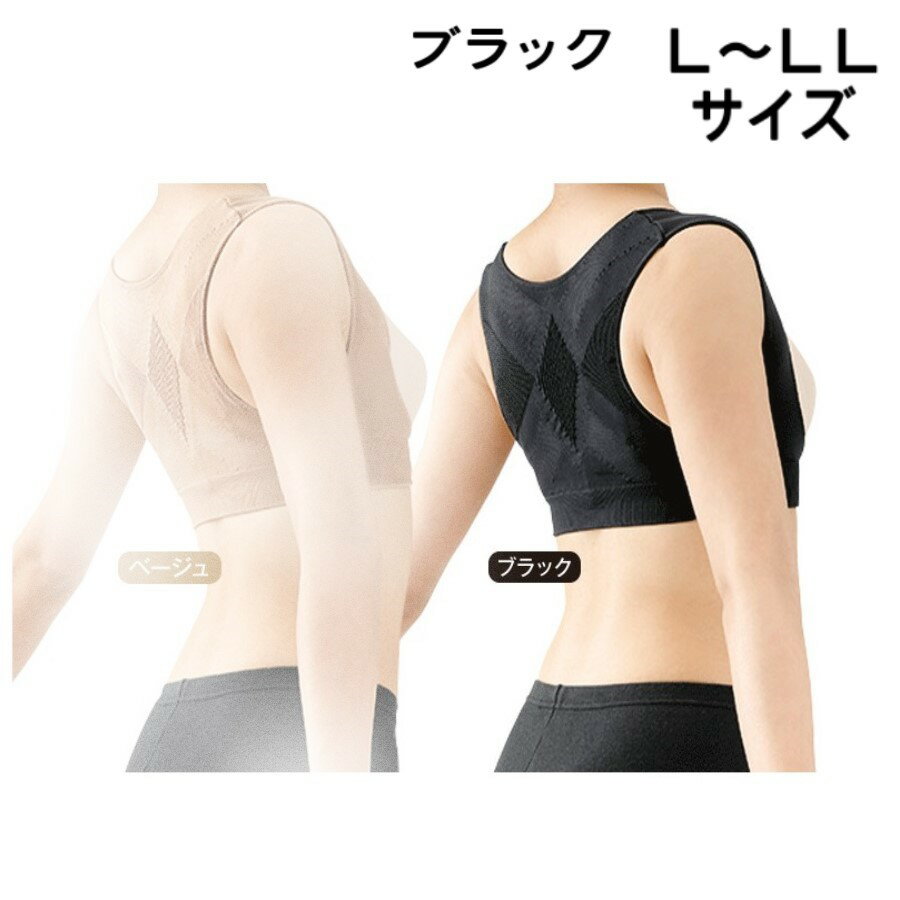 『 勝野式 着るだけで美姿勢 ブラック L〜LL 』 美姿勢 矯正サポーター 姿勢 背筋 猫背 矯正 サポーター メイダイ