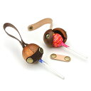 木で作った Lolipop専用ケース 木製品 革製品 日本製 ハンドメイド 職人 高級品 ファッション アクセサリー お菓子ケース チュッパチャップス Chup...