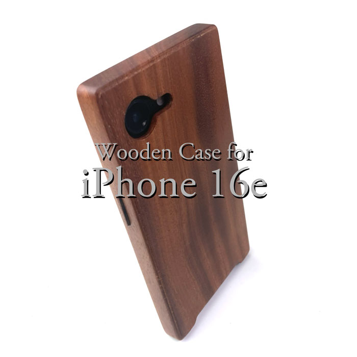 Rakuten - 【送料無料】iPhone 16e 専用特注木製ケース　カバー 革製品 木製品 日本製 ハンドメイド 職人 高級品 作品 手作業 磨き上げ 無塗装 Apple iPhone16e アイフォン アップル 父の日 母の日 クリスマス 誕生日 進学祝 就職祝 出産祝 結婚祝 新築祝 プレゼント