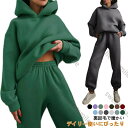 ジョガーパンツ セットアップ 上下 プルオーバーパーカー レディース スウェット 暖かい セット トレーナー セット 裏起毛 長袖 長袖 ジャージ スウェットパ...